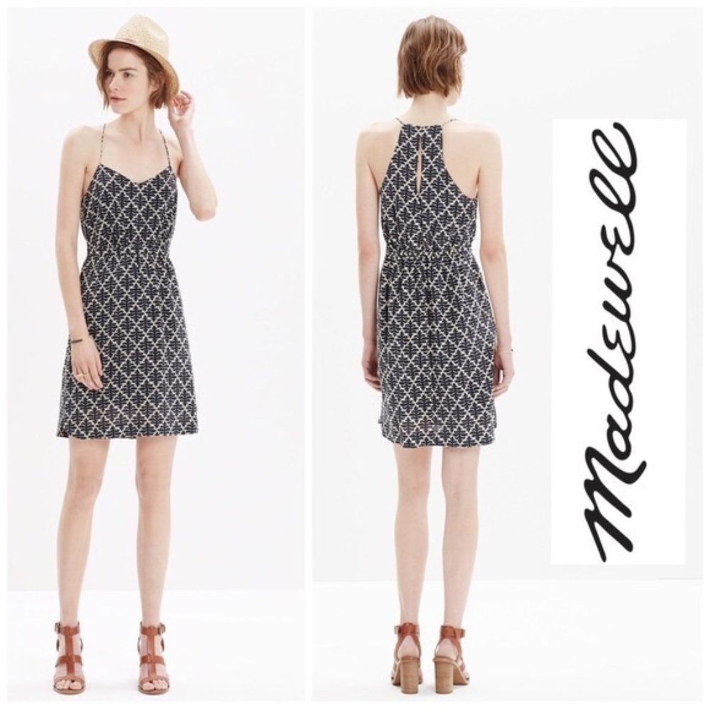 Madewell Silk Daylight Dress in Ikat Bloom